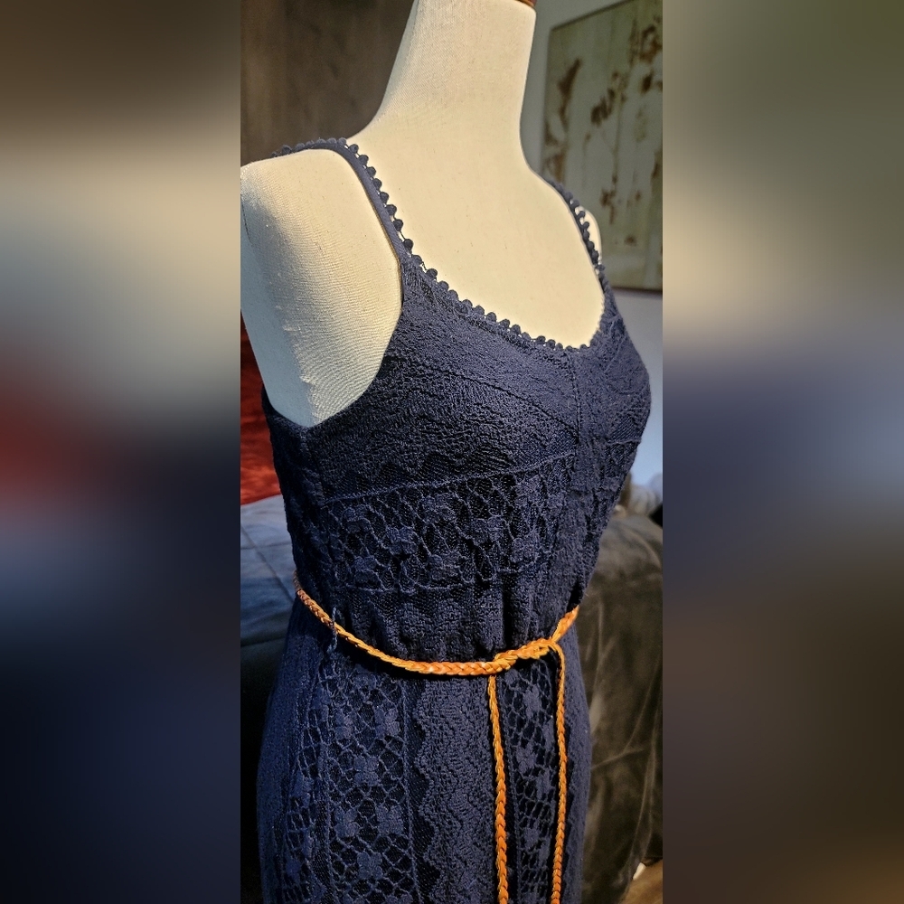 Boho Navy cotton lace sundress - Picture 5 of 10